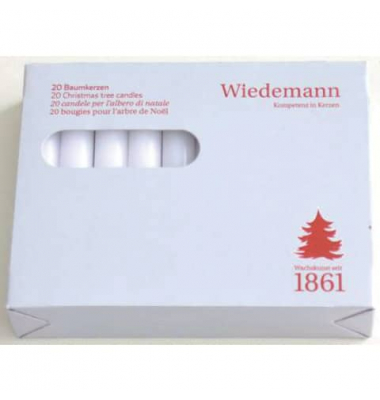 Christbaumkerzen weiß 105x12,5mm (HxØ) ca. 1,5 Stunden Brenndauer