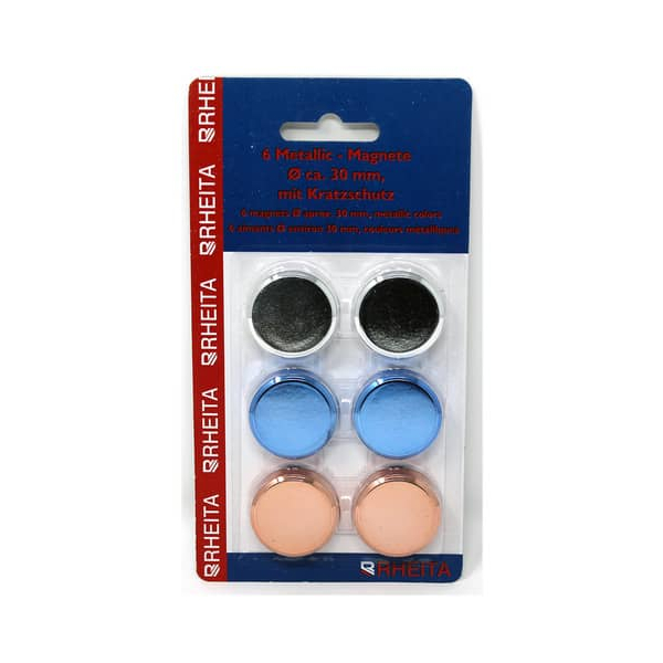 4006335003095 - Haftmagnet 1030-9 Rund 32mm Ø farbig sortiert 4006335003095 6 Stück