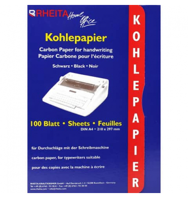 Kohlepapier A4 100BL schwarz Kohlepapier