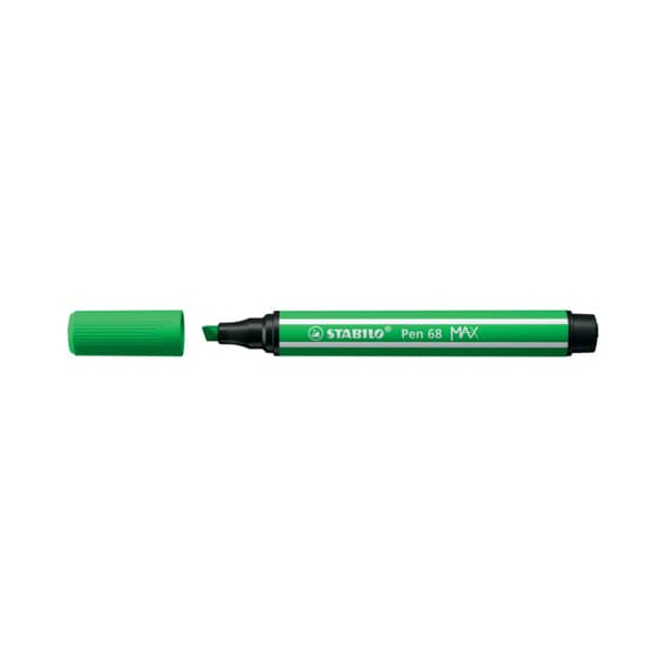 4006381569675 - STABILO Pen 68 MAX - Felt-tip pen with thick chisel tip - leafy green