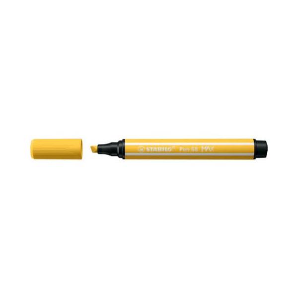 4006381569712 - STABILO Pen 68 MAX - Felt-tip pen with thick chisel tip - yellow
