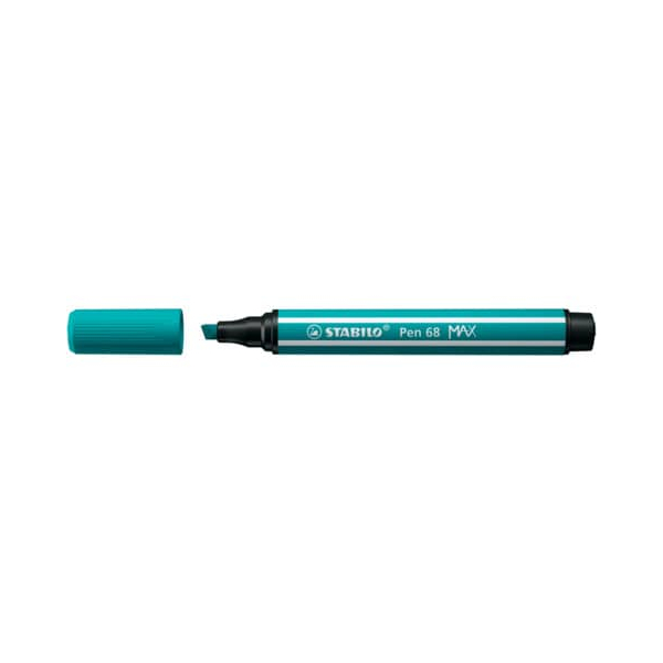 4006381569811 - STABILO Pen 68 MAX - Felt-tip pen with thick chisel tip - turquoise blue