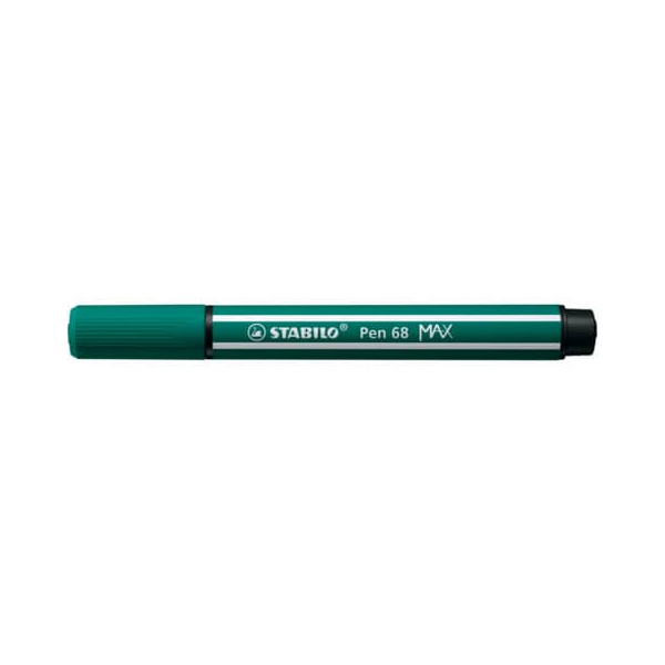4006381569835 - STABILO Pen 68 MAX - Felt-tip pen with thick chisel tip - turquoise green