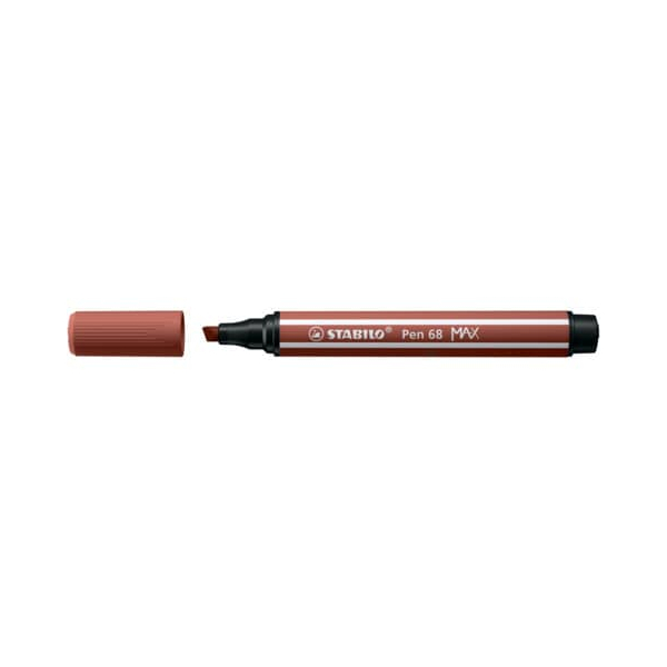 4006381569934 - STABILO Pen 68 MAX - Felt-tip pen with thick chisel tip - Sienna
