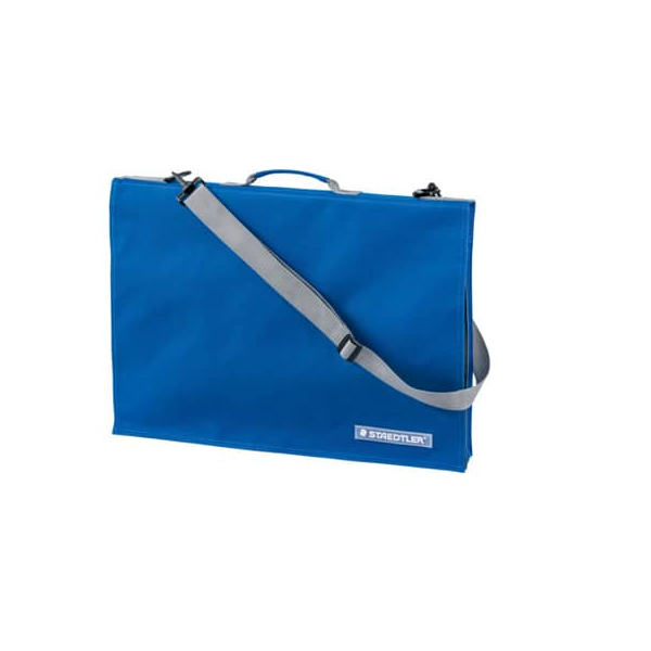 4007817601501 - STAEDTLER Zeichenplatten-Tasche Mars für Format DIN A4 blau aus Nylon wasserabweisend mit abnehmbarer Handy- (LR 661 14)