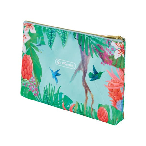 2 x Herlitz Schüleretui Faulenzer flach Polyester 220x25mm Ladylike Ju