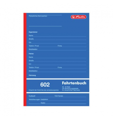 Fahrtenbuch 602 A5 32BL