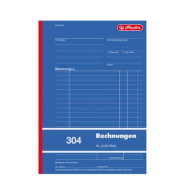 Rechnungsbuch 304 A5 2x50BL