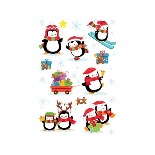 10 Stück Herma Weihn. Sticker Magic Pinguine 4008705152358 Herma 6 Stück