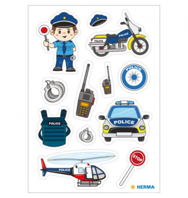 Schmucketikett Polizei
