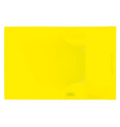 Gummizugmappe neon 19655, A4 neongelb Polypropylen (PP), mit 3 Einschlagklappen