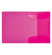 Gummizugmappe Neon  19657, A4 neonpink Polypropylen (PP), f&uuml;r ca. 50 Blatt  (80 g/m&sup2;), mit 3 Einschlagklappen