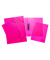 Gummizugmappe neon 19657, A4 neonpink Polypropylen, mit 3 Einschlagklappen