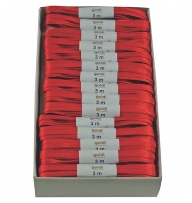 Taftband 1445 005 20 2003, ohne, 5mm x 3m, rot