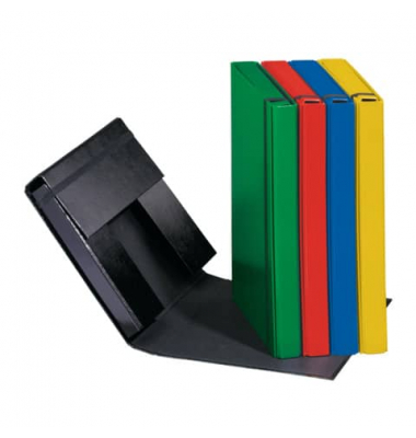 Heftbox Basic 21309-01, A4 schwarz, 3,5cm F&uuml;llh&ouml;he, Karton laminiert