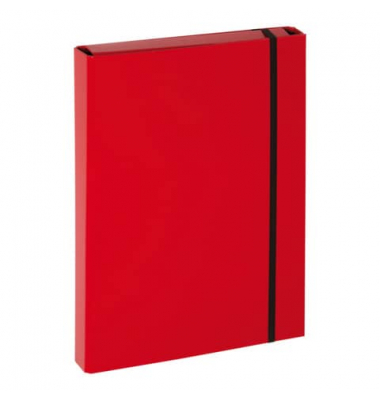 Heftbox Basic 21309-03, A4 rot, 3,5cm F&uuml;llh&ouml;he, Karton laminiert