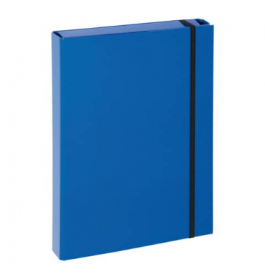 Heftbox Basic 21309-06, A4 blau, 3,5cm F&uuml;llh&ouml;he, Karton laminiert