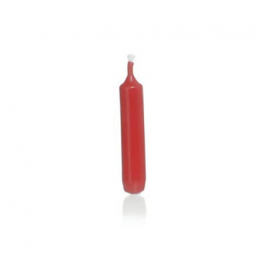 Christbaumkerzen 101008.001 ohne rot 77x15mm (Hx&Oslash;) ca. 1,5 Stunden Brenndauer