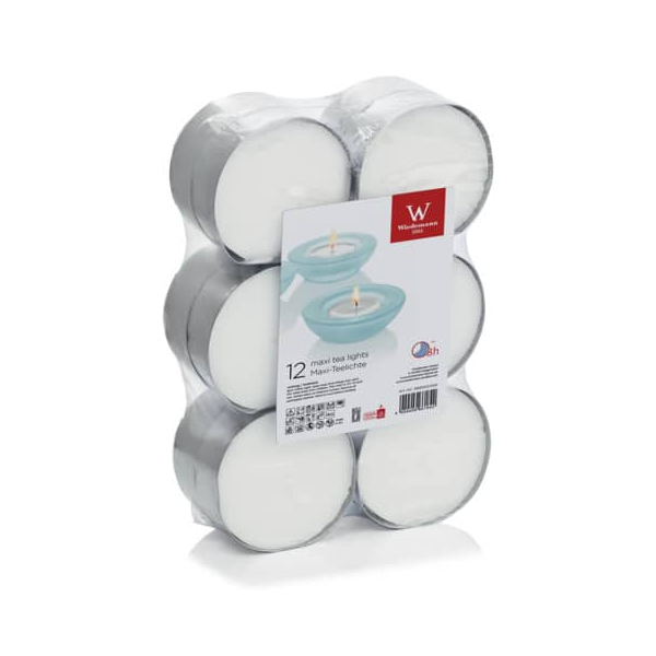 Wiedemann Teelichter 569003.004 ohne weiß Ø 57mm ca. 8 Stunden Brenndauer 4009406661842 Wiedemann 12 Stück