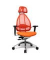 B&uuml;rodrehstuhl Open Art 10, orange / silber, bis 110kg, mit Kopfst&uuml;tze