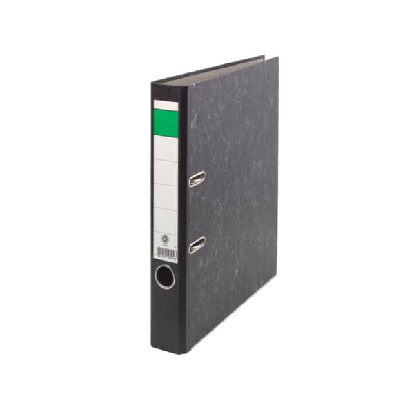 4014481100414 - Ordner Ordner Pappe neutral 80021975F A4 50mm schmal Karton Wolkenmarmor schwarz 4014481100414 Alpedia