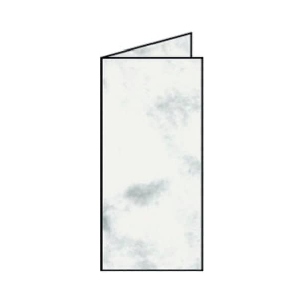 50 Stück Rössler Blanko-Grußkarten 16400314 DIN lang hoch doppelt 100mm x 210mm (BxH) 220g grau 4014969047217 Rössler