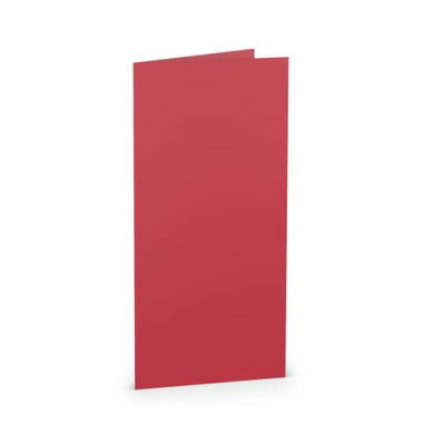 Blanko-Grußkarten 16400336 DIN lang hoch doppelt 100mm x 210mm (BxH) 220g rot
