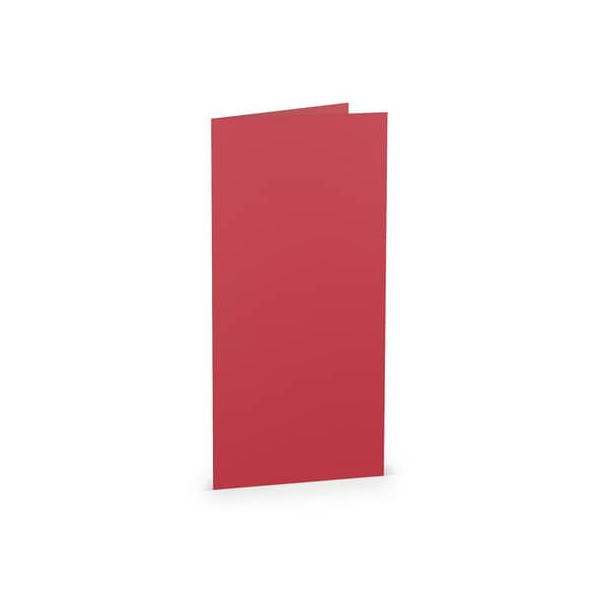 50 Stück Rössler Blanko-Grußkarten 16400336 DIN lang hoch doppelt 100mm x 210mm (BxH) 220g rot 4014969047286 Rössler