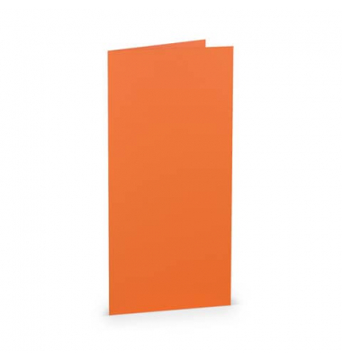 Blanko-Grußkarten 16400321 DIN lang hoch doppelt 100mm x 210mm (BxH) 220g orange