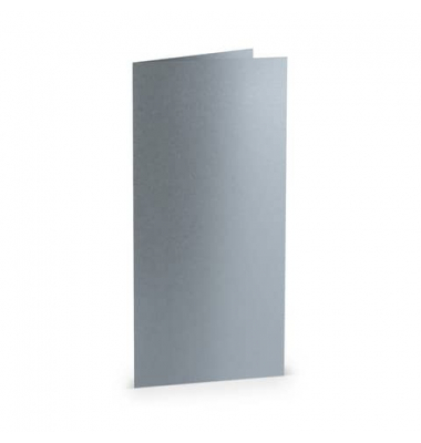 Blanko-Grußkarten 16400380 DIN lang hoch doppelt 100mm x 210mm (BxH) 220g silber