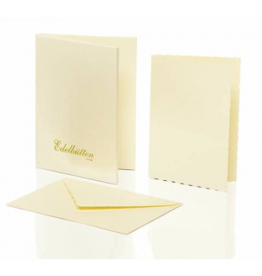 Blanko-Gru&szlig;karten 2234388803 geh&auml;mmert ivory