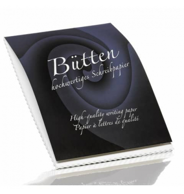 Briefblock 20201930 B&uuml;tten, ohne, Lineatur 20 / blanko, A4, 80g, schwarz, 50 Blatt