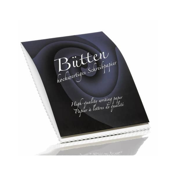 10 Stück Rössler Briefblock 20201930 Bütten, ohne, Lineatur 20 / blanko, A4, 80g, schwarz, 50 Blatt 4014969515426 Rössler