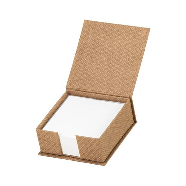 4 Stück Rössler Zettelbox 1312452600, 95x95mm, inkl. 270 Notizzettel, hazelnut, Karton 4014970375484 Rössler