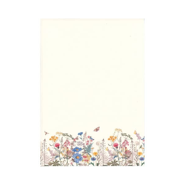 50 Stück Rössler Briefpapier 16431960800, Wiesenblumen, A4, 100g 4014970429552 Rössler
