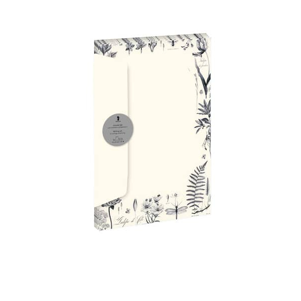 5 Stück Rössler Briefpapier 11341964800, /Umschlag beige, Botanik-Rand, A4, 100g 4014970429880 Rössler 5 Stück