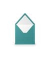 Designbriefumschlag Paperado 16404091, quadratisch, nassklebend, 100g, ocean