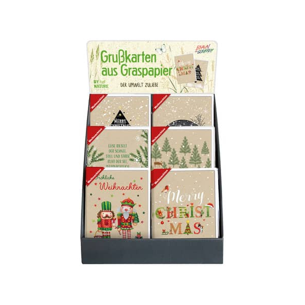 72 Stück Alpedia Weihnachtskarte Graspapier sortiert 4014995321916 HEAD