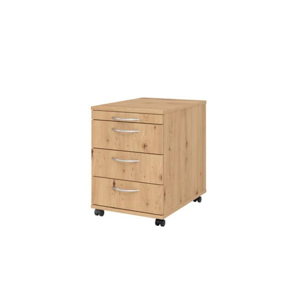 4032062192597 - PRO SIGNA AC30 BM - Rollcontainer Holz mit 3 Schüben Asteiche Bogengriff Metall 4032062192597 - PRO SIGNA AC30 BM - Rollcontainer Holz mit 3 Schüben Asteiche Bogengriff Metall