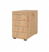 Standcontainer MONTVSC50/R/R/RE VSC, asteiche, 5 Schubladen, Spanplatte, melaminbeschichtet, abschlie&szlig;bar