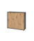 Schiebet&uuml;renschrank V1752/V1753 V1753S/G/R/RE, abschlie&szlig;bar, 3 OH, graphit/asteiche, 120x110x40cm (BxHxT)