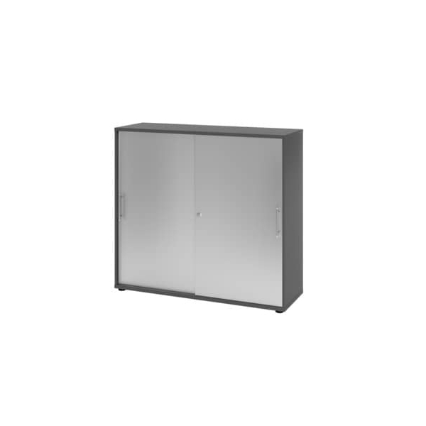 4032062304860 - Schiebetürenschrank V1752 V1753 V1753S G S RE abschließbar 3 OH silber 120x110x40cm (BxHxT) 4032062304860 Hammerbacher