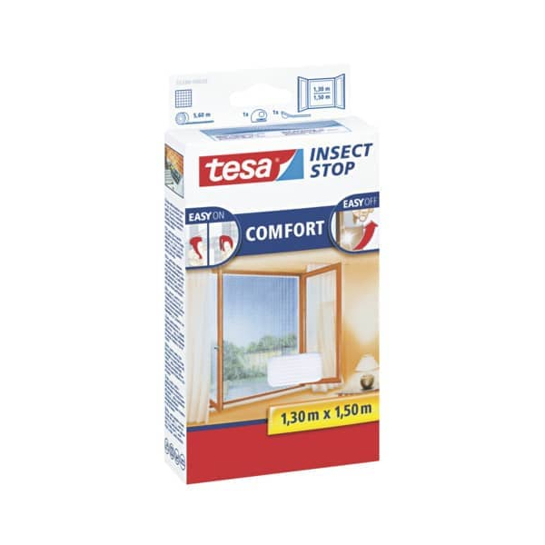 4042448857545 - 3x1 Insekten- Pollen- Sonnen-Schutz Fliegengitter Fenster 13x15m weiß 55388 55388-00020-00 4042448857545