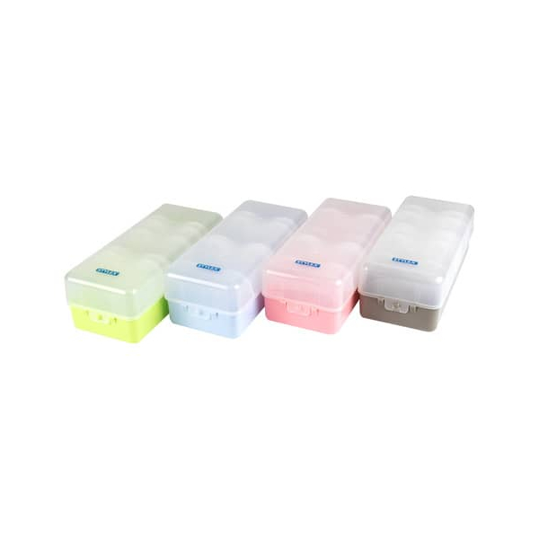 6 x STYLEX Lern- und Karteikartenbox - A8 für 400 Karten Kunststoff so