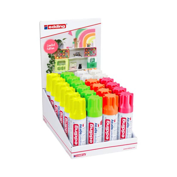 24 Stück Edding Spray Permanent Neon sortiert 4057305049605 Edding 200 Milliliter