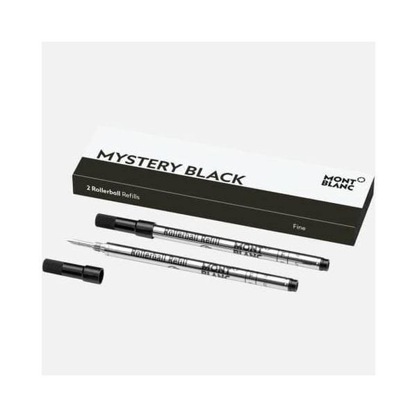 2 Stück Montblanc Tintenrollermine F schwarz 4062037052526 Montblanc
