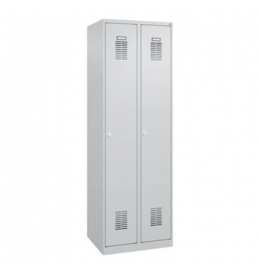 Garderobenschrank 2 Abteile h.grau