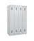 Garderobenschrank 4 Abteile h.grau