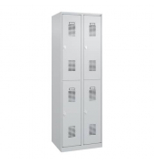 Garderobenschrank 2Abteil je2F&auml;ch h.grau