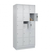 Fächerschrank 3Abteil 5F h.grau Fächerschrank